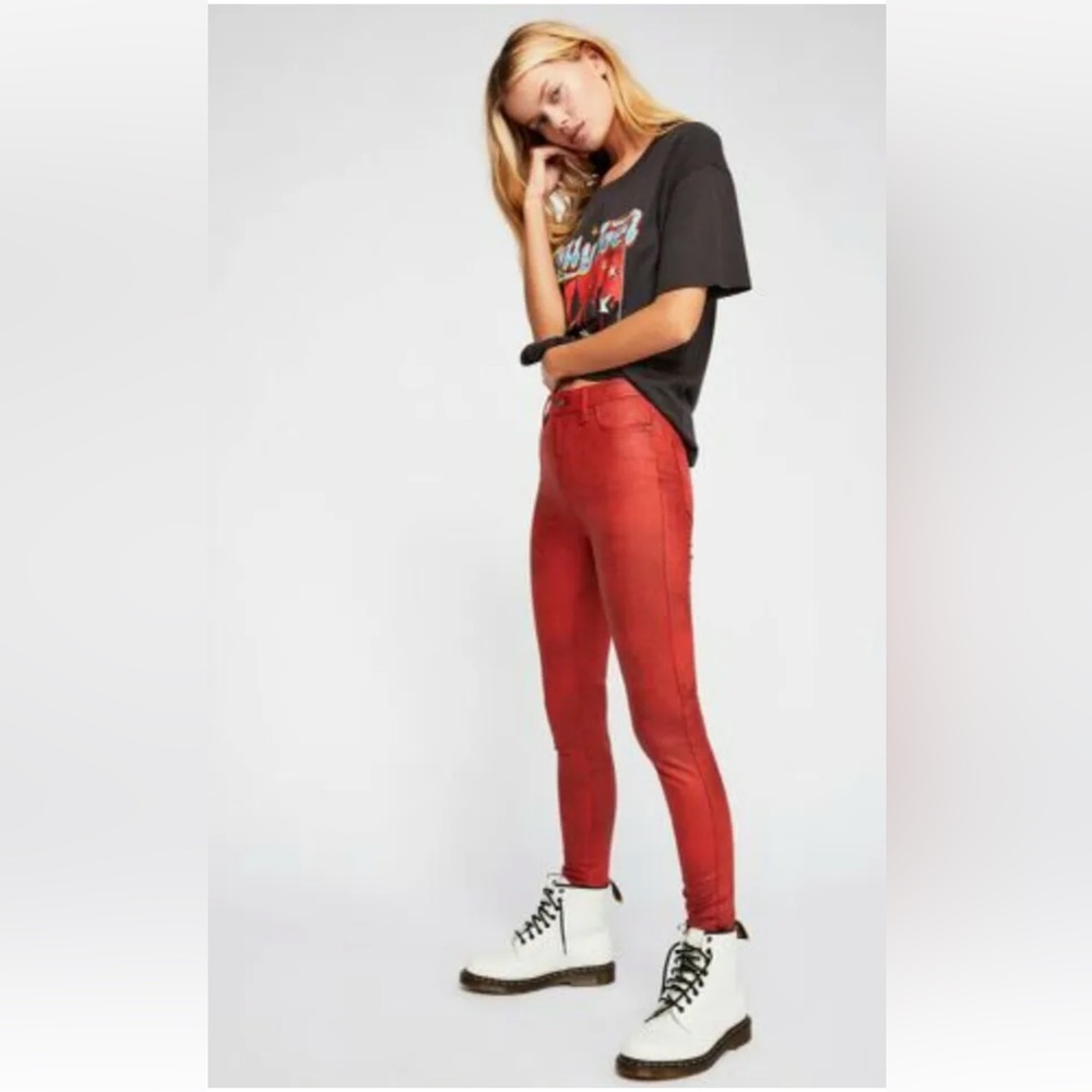 Free People We The Free High Rise Raw Hem Pants Sierra